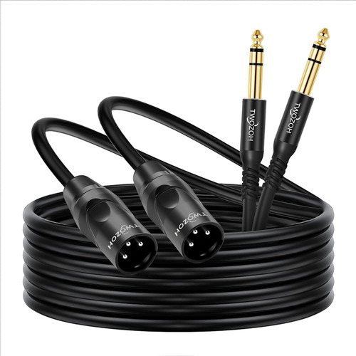 ~? Twozoh Xlr Macho A 1/4 De Pulgada Jack Trs Cable 15ft 2 P