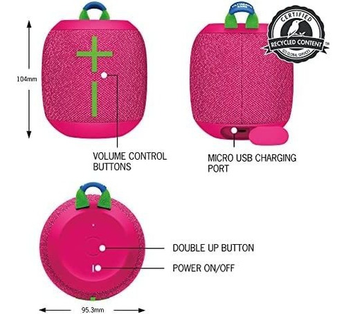 Parlante Wonderboom 3 Bluetooth Serie Signature Rosa