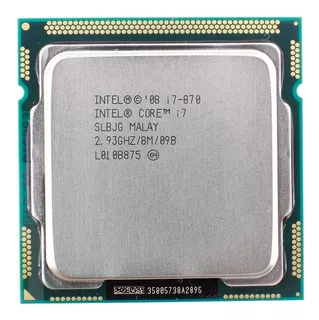 Processador gamer Intel Core i7-870 BV80605001905AI de 4 núcleos e 3.6GHz de frequência com gráfica integrada