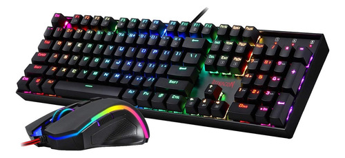 N Kit Rgb Redragon Mitra K551 Switch Blue + Griffin M607