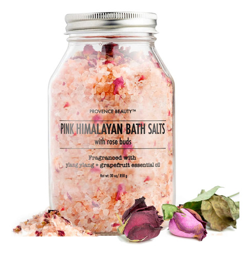 Sal De Bao Rosa Del Himalaya Con Ptalos De Rosa, Aromaterapi