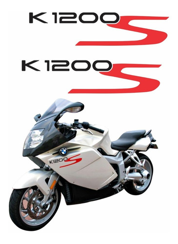 Par Adesivos Emblema Compatível Com K1200s Branca Bw1200s03