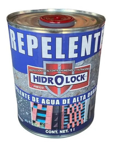 Repelente Hidrolock Para Piedra, Cantera  1 Lt Transparente 