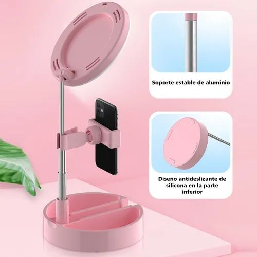 Aro De Luz Con Espejo Para Celular Mai Appearance