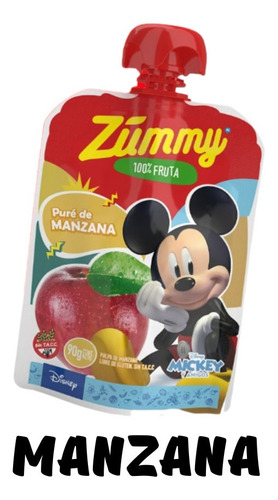 Imagen 4 de 7 de Puré De Fruta Natural, Marca Zummy Disney Por 90gr