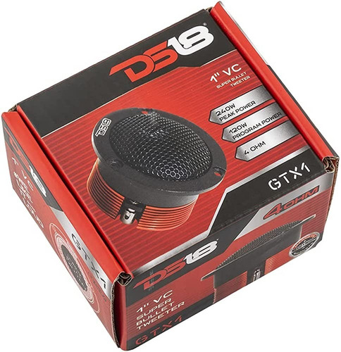 Tweeter De Compresión Ds18 Gtx1 De 240 W Tolamente Color Negro Con Rojo