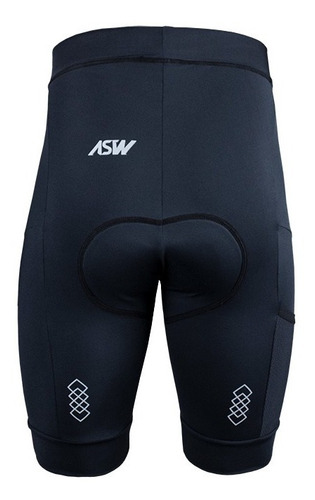 Imagem 3 de 5 de Bermuda Ciclismo Asw Essentials Poliamida Forro Top