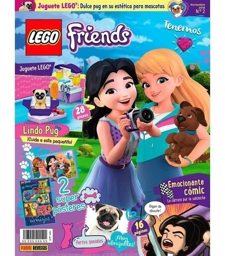 Lego Friends - N2 - Lindo Pug + Kit - Panini Revista