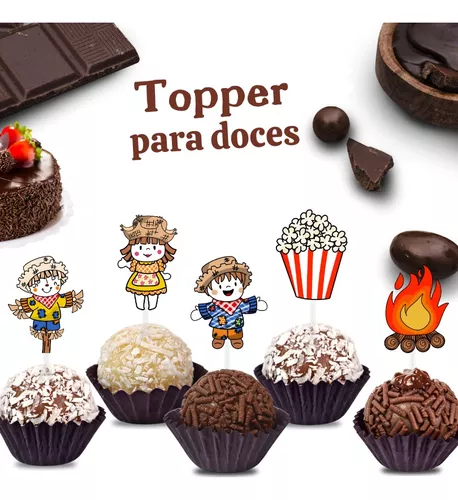 50 Topper Tags Para Doces Festa Aniversário