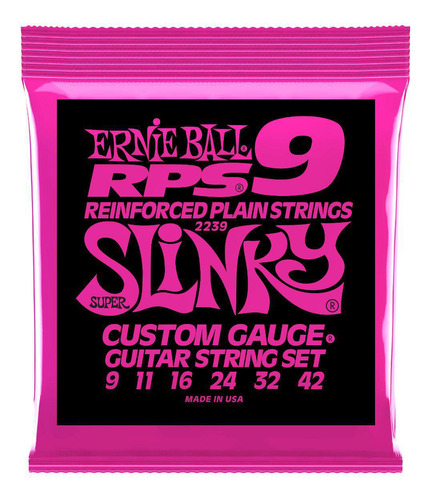 Encordoamento Guitarra Ernie Ball 09/042 Super Slinky Rps