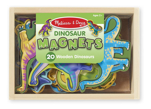 Melissa & Doug Dinosaurios Magnéticos De Madera En Una Caja 