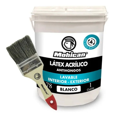 Promo Latex Blanco Galón + Brocha 2 1/2 Pulgada