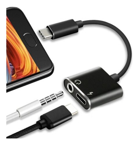 Adaptador Usb Tipo C A Jack 3.5mm Para Audífonos Microfónos