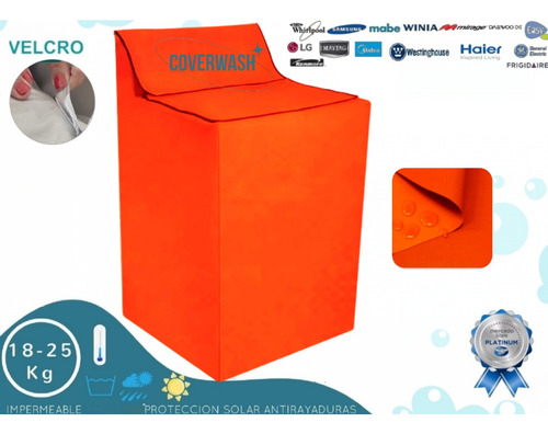 Cubierta Lavadora 24 Kg Xper System Panel Naranja