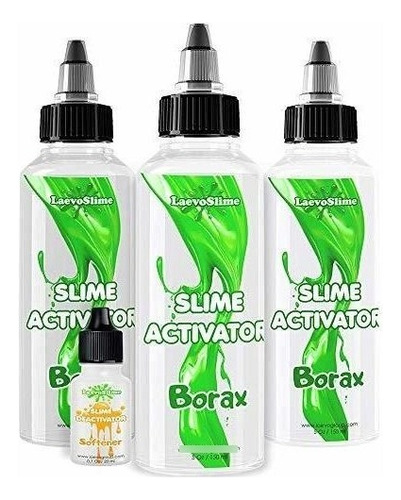Kit Para Slime Activador Borax 3 Piezas 150 Ml 450ml Total