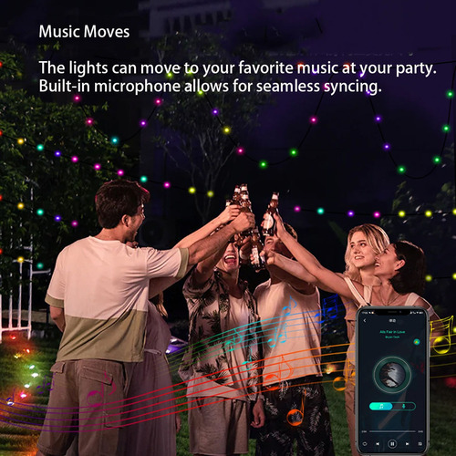 F 20m Smart String Lights Con Controles Remotos Para Fiesta