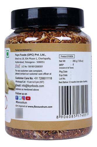 Flavor Drum Chutney De Ajo En Polvo, 200 G - Podi | Saludabl