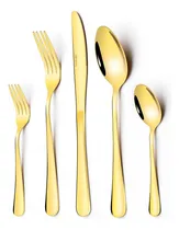 Comprar Yadalekf Juego De Cubiertos Dorados De 40 Piezas, Juego De C