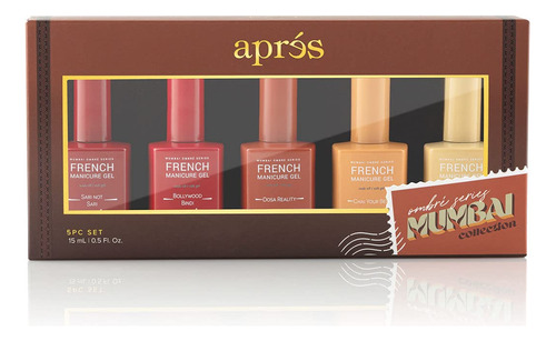 Apres Nail - Juego De Manicura Francesa Mumbai, Incluye 5 Co