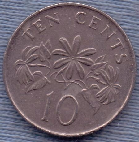 Singapur 10 Cents 1993 * Flores *