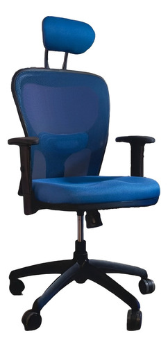 Silla de escritorio Baires4 Citiz ergonómica  azul y negro con tapizado de marathon