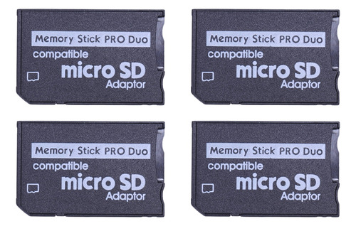 Adaptador Memory Stick Pro Duo Microsd Tf A Ms Sd Sdhc Ca, 4