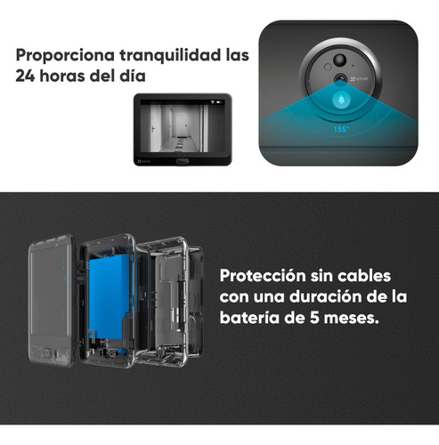 Video Portero Wifi Ezviz Audio Visión 1080p 155 Con Bateria