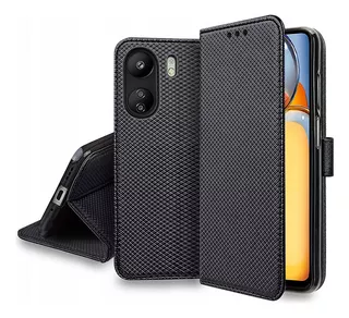 Para Xiaomi Poco C65 Pu Wallet Holder Flip Stand Case