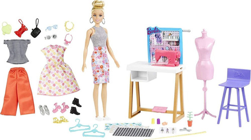 Barbie Diseñadora De Modas Con Vestidos Y Accesorios