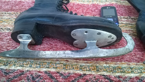Imagen 3 de 10 de Par Antiguos Patines Para Hielo En Cuero, Patinaje Artístico