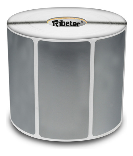 2 Rollos Etiqueta Activo Poliéster Plata 80x40 Mm 1,000 C/u Color Plateado Diseño Impreso No Aplica