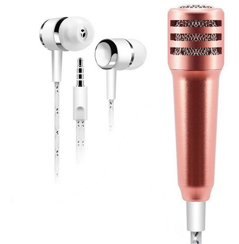 Mini Micrófono Audífonos Jack 3.5 Karaoke Portatil Oferta