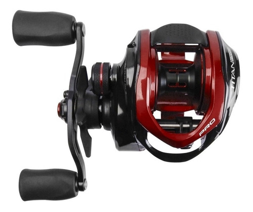 Reel rotativo Marine Sports Titan Pro Titan Pro 12000 derecho color rojo/negro