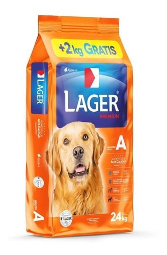 Imagen 1 de 1 de Alimento Lager Premium Lager para perro adulto en bolsa de 24kg