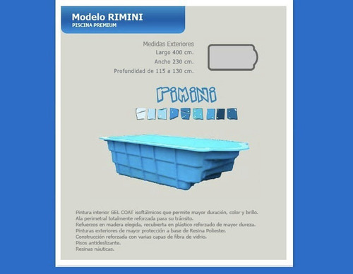 Piscina Premium Olivos Park Rimini 400x230cm.