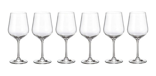 Imagen 6 de 7 de Copón Vino Cristal Bohemia Cristallitte Strix 580ml Set X6