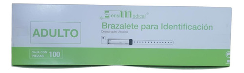 100 Brazaletes Médico O Pulseras Identificación Adulto