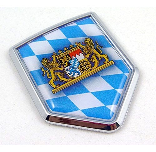 Baviera Bandera Coche Cromado Emblema Pegatina Bayern De Tie