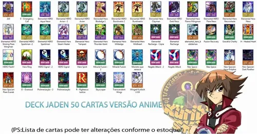 yugioh jaden yuki deck list Complete Custom for Yu-Gi-Oh! GX Pimp my Jaden Yuki Edison