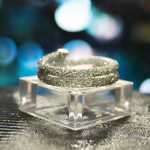 Pulseira Bracelete Shocker Crystalrain Cristaldust Prata