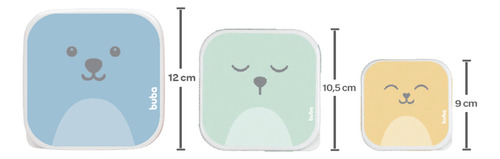 3 Potes Potinhos Para Armazenar Comida Frutas Bebê Neném Kit