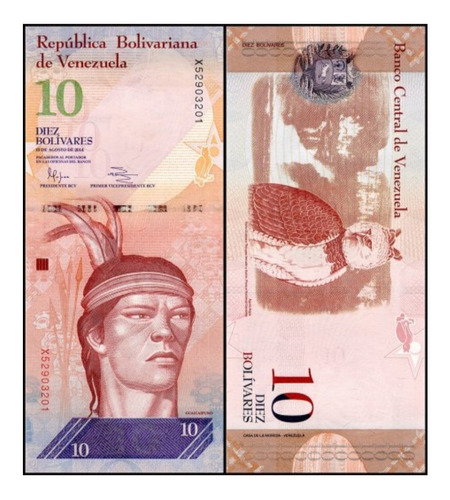 Billete De Venezuela, 10 Bolívares Año 2007