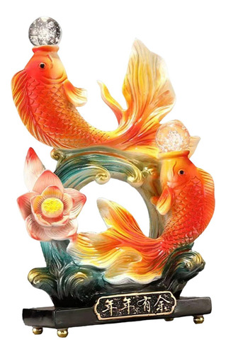 Estatua De Pescado Chino Ornamento De Escritorio Decoración