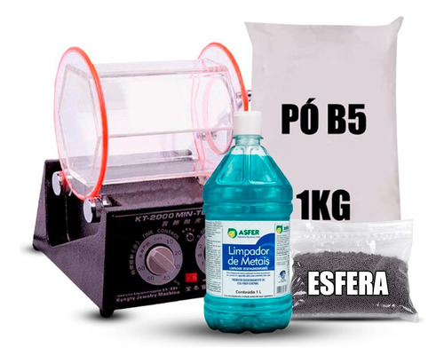 Kit 1 Tamboreador 1 Litro ,1 Shampoo ,1 Pó B5 ,1 Esfera 15 M