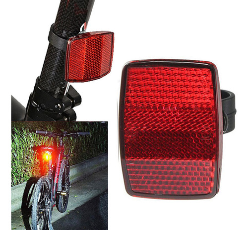 Soporte En Manillar, Reflector Seguro Para Bicicleta, Parte