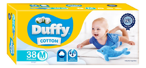 Pañales Bebes Duffy Cotton Talle M x 38 un