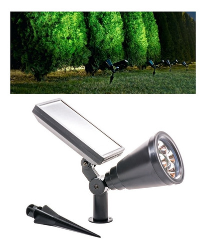 Estaca Solar Reflector Lampara Led Jardin Autonoma Exterior