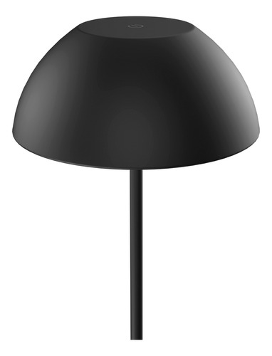 Velador A Bateria Bell Carga Por Usb 5v Negro Macroled BELL-N 2700k