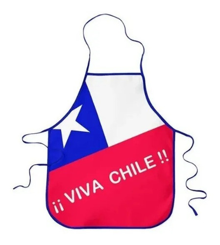 Delantal Viva Chile Dieciochero Fiesta Patria Bandera Asado