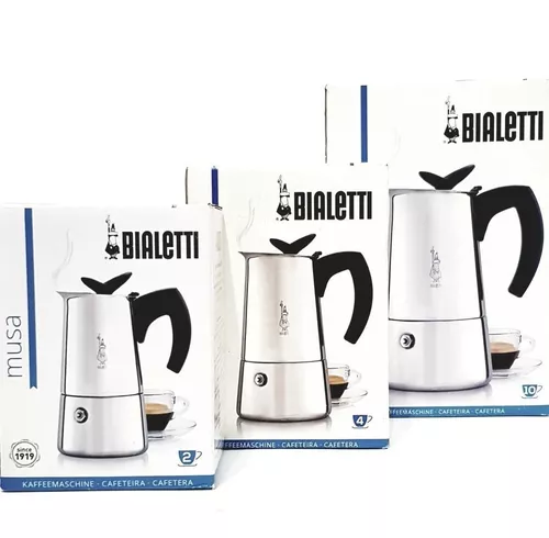 Cafetera Bialetti Musa, 2 tazas, acero inoxidable - Inffusions Europe S.L.